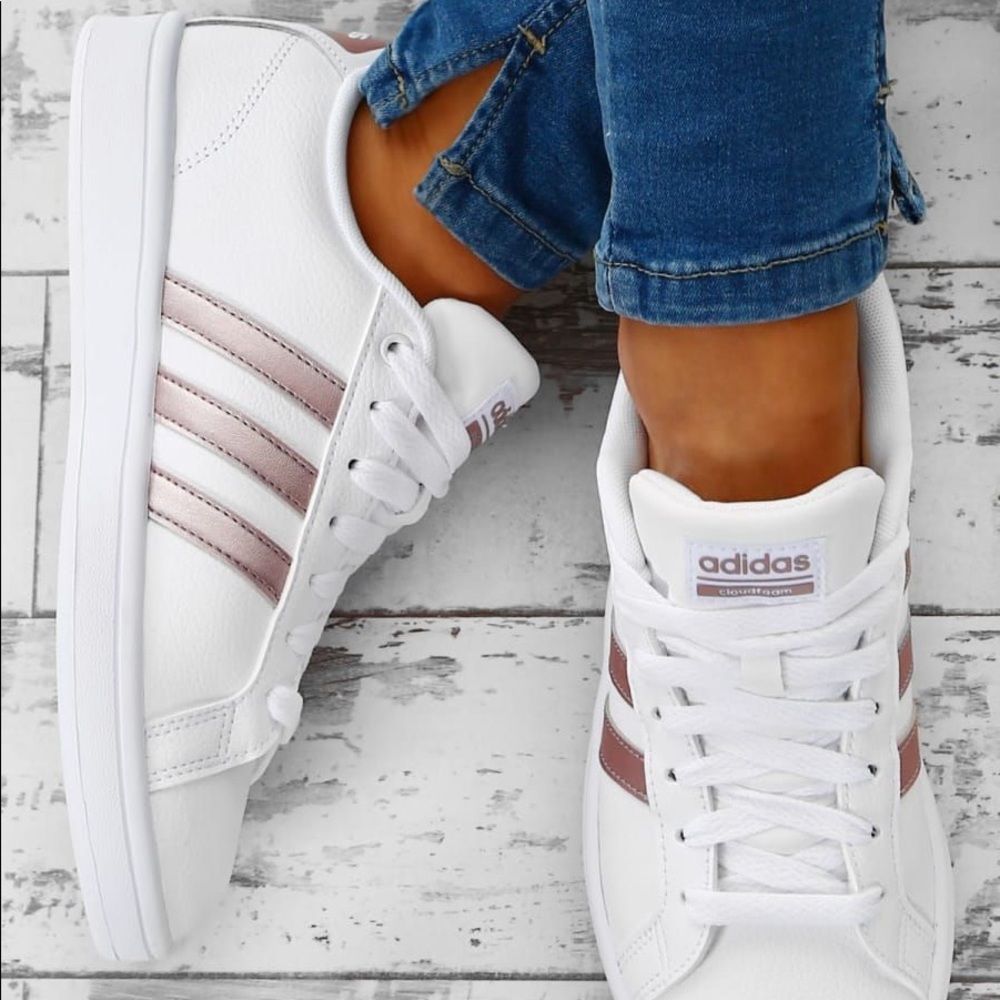 Adidas rose gold shoes